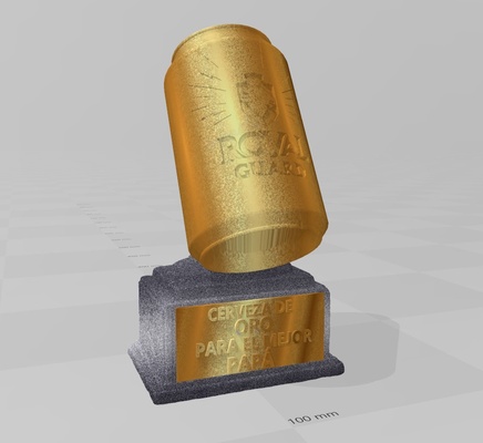 trofeo del d a peder cerbeza oro araçlar dia cerveza baba 3d print model - Mito3D
