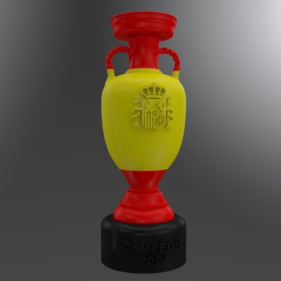 trofeo europokal espa champion 2024 kunst spanien copa amerika endgültig euro 3d print model - Mito3D