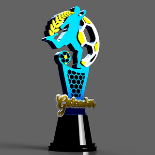trofeo goleador goalkeeper trophy 3d print model - Mito3D