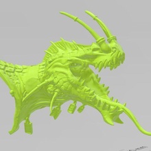 troglodon baş açık ağız oyun Sigmar yüksek melek karnozor 3d print model - Mito3D