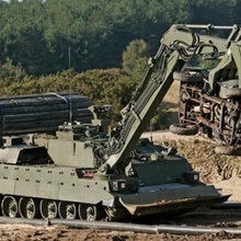 trojan armoured vehicle royal engineers avre 15mm & 28mm low-poly-Modell Spiel Spielzeug, Spiel-Zubehör wargaming 3d print model - Mito3D