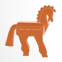 trojan cavalo arte 3d decoração animal guerra vagabunda soldado estátua 3d print model - Mito3D