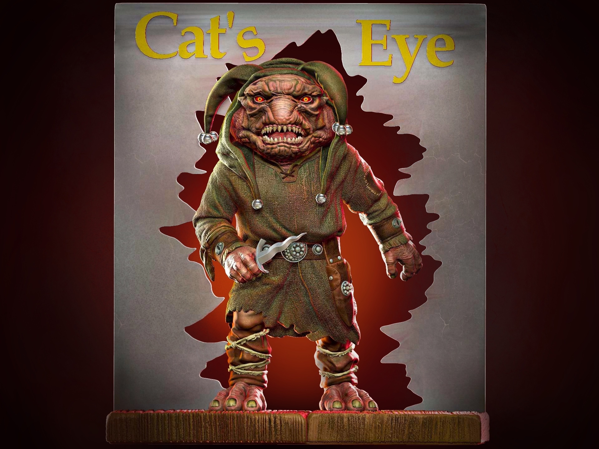 troll character fantasy stephen king halloween miniatures movie 1985 horror triller fanart figurines sculptures monster hollywood funny cats eye 3D print model - Mito3D