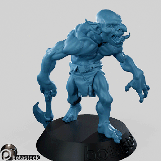trol çılgın montaj katı cin ork canavar Grendel Gremlin mafya düşman vahşi adam avcı fantezi karakter dev kuvvetli ağır kas Mordor 3d print model - Mito3D