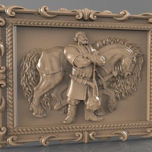 troll grande cavallo cavaliere milite arte 3d print model - Mito3D