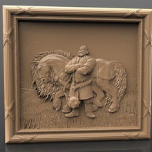troll grande cavallo cavaliere milite arte 3d print model - Mito3D