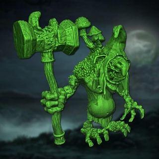 troll boss warchief goblin stone totem monster 3d print model - Mito3D