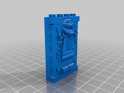 troll carbonite lego style wall toy 3d print model - Mito3D