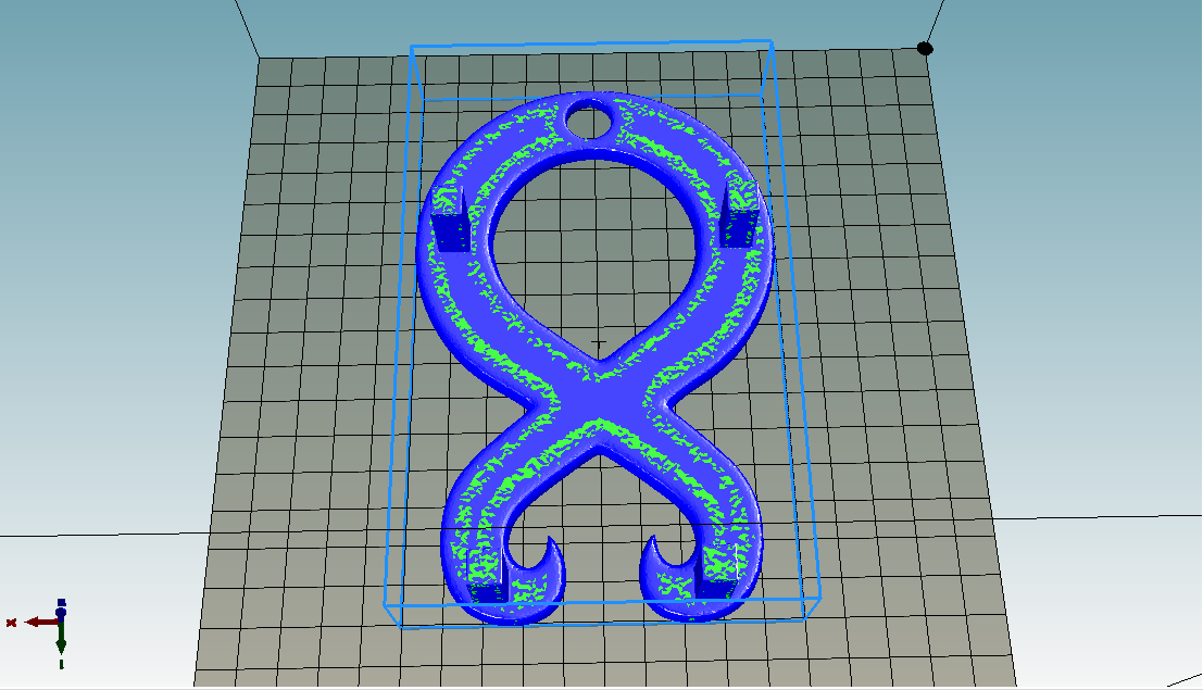 troll cross keyholder old norse 3D print model - Mito3D