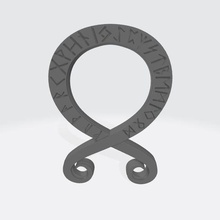 troll attraversare gioielleria wicca rune 3d print model - Mito3D