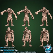 troll pack juego los trolls sangre bol blitz warhammer rpg no molestar wargaming 3d print model - Mito3D