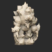 troll x3 terre rocher de glace art les créatures trolls la statue rock perdu fable chapitres anniversaire 3d print model - Mito3D