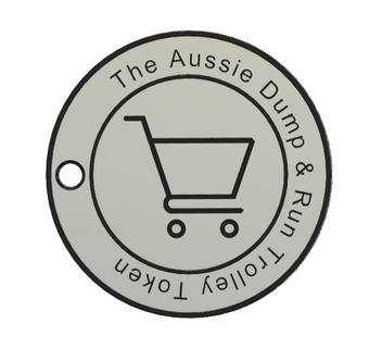 trolley token - leave trolley anywhere v2 Home token coin joke trolley aussie  3d print model - Mito3D