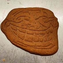 Troll Face kurabiye kesici Mutfak Yemek 3d print model - Mito3D