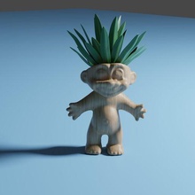 trolls planter plant pot gift garden wood branch poppy movie 3d print model - Mito3D