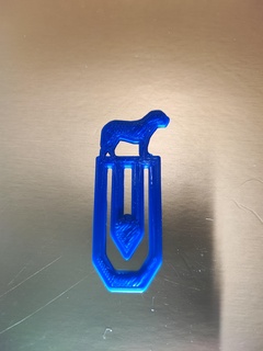 trombone bullmastiff chien papier agrafe marque signet 3d impression bricoloup 3d print model - Mito3D