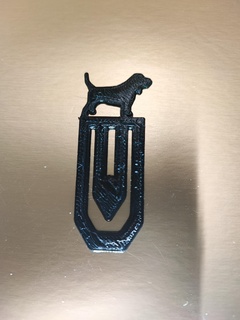 trombone dog beagle paper clip mark bookmark 3d print printing bricoloup 3d print model - Mito3D