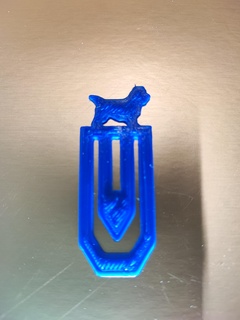 trombone dog cairn terrier paper clip mark bookmark 3d print printing bricoloup 3d print model - Mito3D