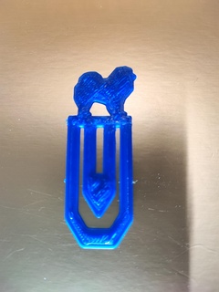 trombone dog chowchow paper clip mark bookmark 3d print printing bricoloup 3d print model - Mito3D