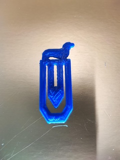 trombone dog dachshund paper clip mark bookmark 3d print printing bricoloup 3d print model - Mito3D