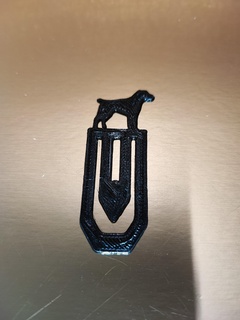 trombone dog german shorthaired paper clip mark bookmark 3d print printing bricoloup 3d print model - Mito3D
