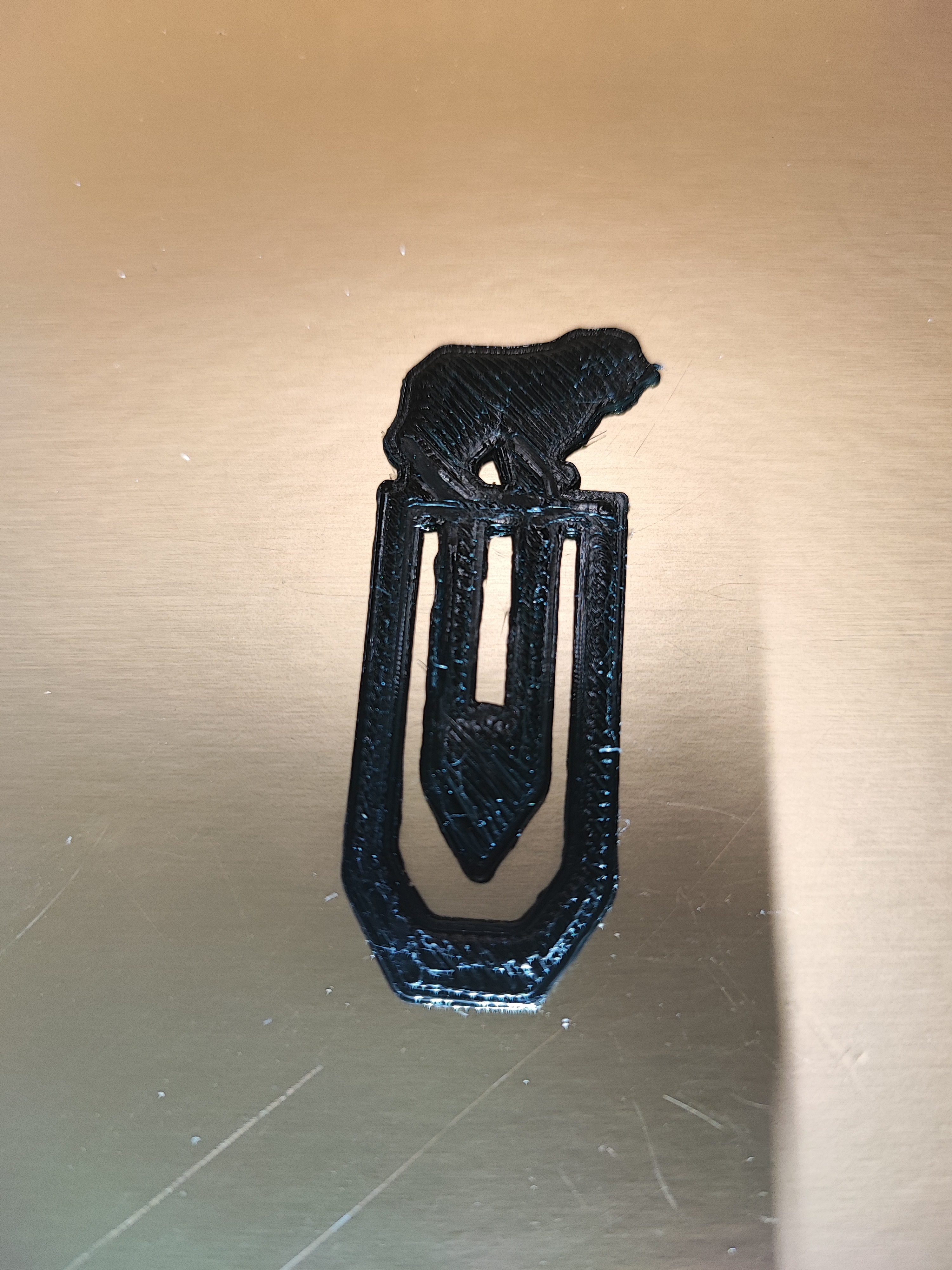 trombone dog old english sheepdog paper clip mark bookmark 3d print printing bricoloup 3D print model - Mito3D