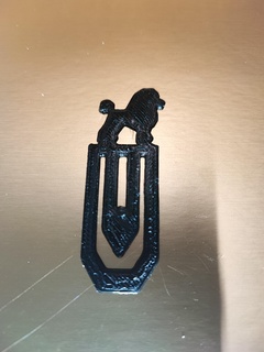 trombone dog poodle paper clip mark bookmark 3d print printing bricoloup 3d print model - Mito3D