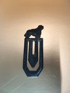 trombone dog portuguese water paper clip mark bookmark 3d print printing bricoloup 3d print model - Mito3D
