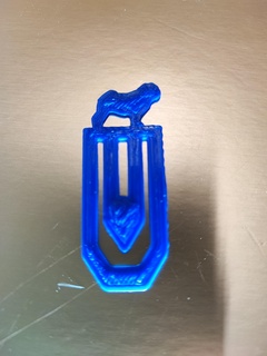 trombone dog pug paper clip mark bookmark 3d print printing bricoloup 3d print model - Mito3D