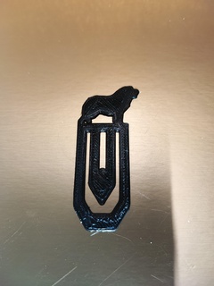 trombone dog pyrenean montain paper clip mark bookmark 3d print printing bricoloup 3d print model - Mito3D