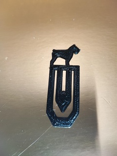trombone dog schnauzer paper clip mark bookmark 3d print printing bricoloup 3d print model - Mito3D