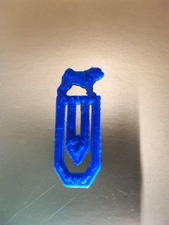 trombon köpek shar pei kağıt klips işaret yer imi 3d Yazdır baskı bricoloup 3d print model - Mito3D
