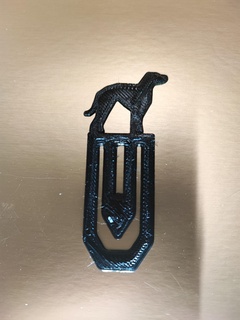 trombone dog whippet paper clip mark bookmark 3d print printing bricoloup 3d print model - Mito3D