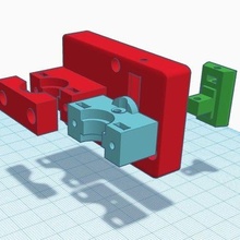 tronxy x3 doble ajustable e3d v6 tornillo montar 3d_printer_accessories 3d print model - Mito3D