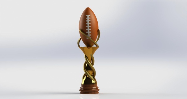 trophée sport américain fut Football champion 3d print model - Mito3D