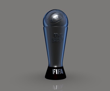 trophy Home fifa the best messi award soccer 3d print model - Mito3D