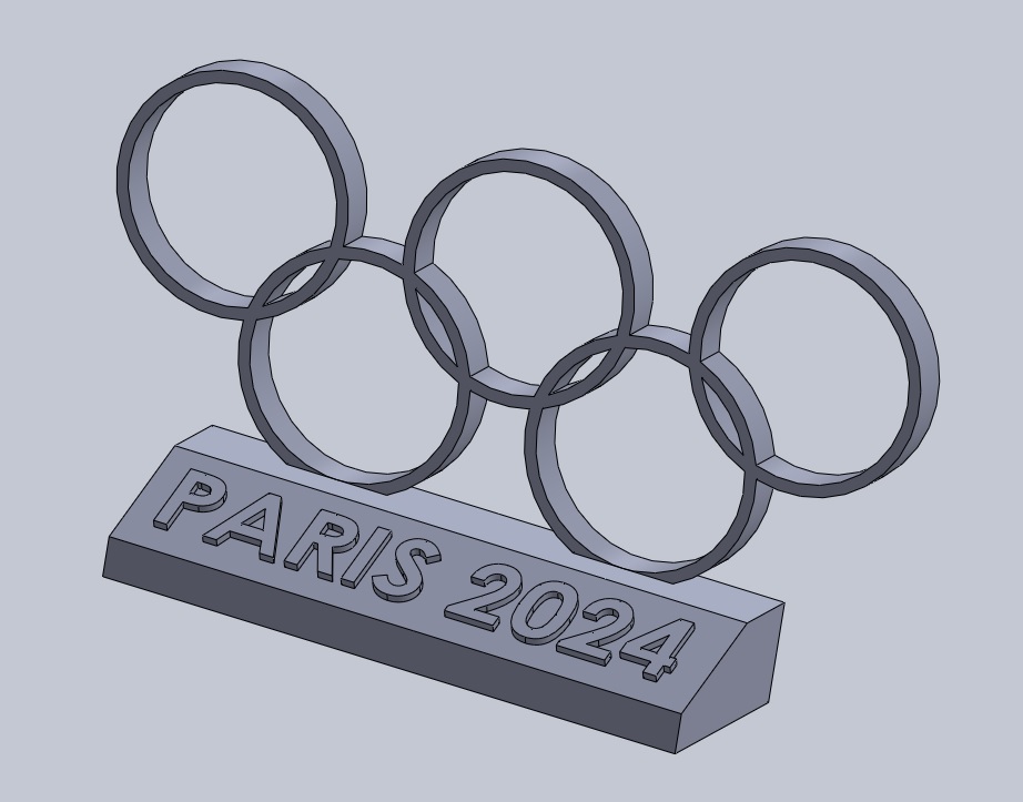 trophy olympic games paris 2024 support jo stl 3D print model - Mito3D