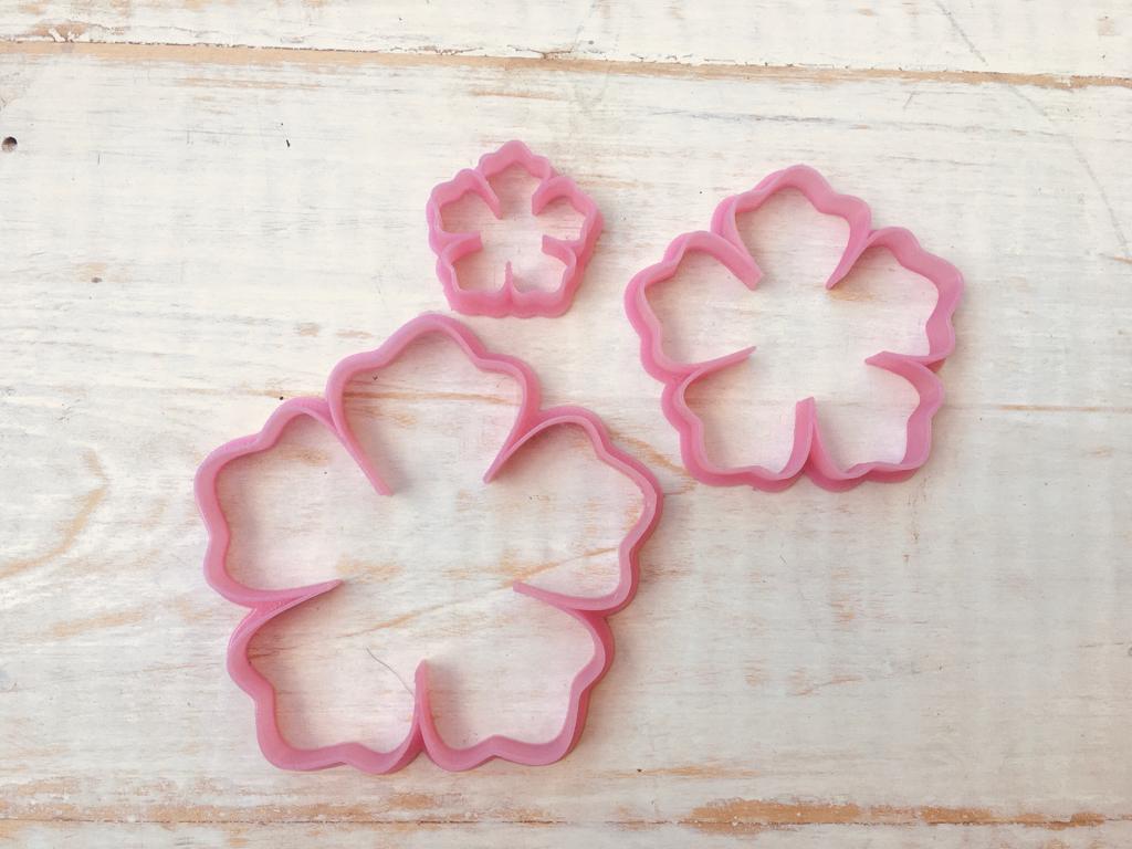 tropical leaf cutter set sheets flowers cutters cookies deco cookie 3D print model - Mito3D