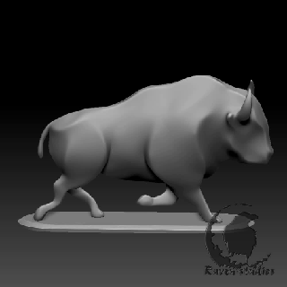 trote búfalo animais enfeite estátua casa cor modelos presente estatuetas 3d print model - Mito3D
