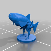 trout man art muscles razor blade sculptures 3d print model - Mito3D