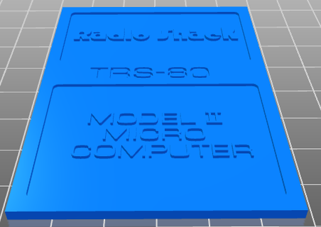 trs 80 modelo ii caso bainha distintivo computador 3d print model - Mito3D