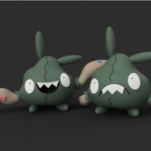 trubbish jeu pokemon pokemons figure chiffres jouet corbeille sac poubelle la fusion 360 3d print model - Mito3D