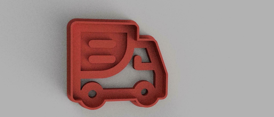 truck cookie cutter cutters cookies 3d print model - Mito3D
