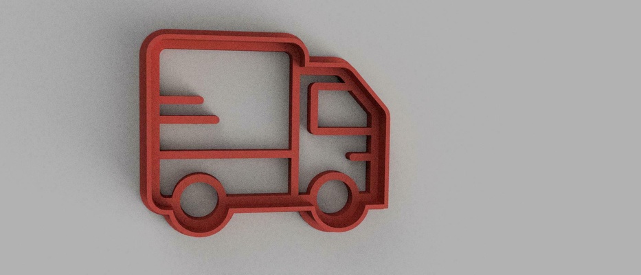 truck cookie cutter cutters cookies 3d print model - Mito3D