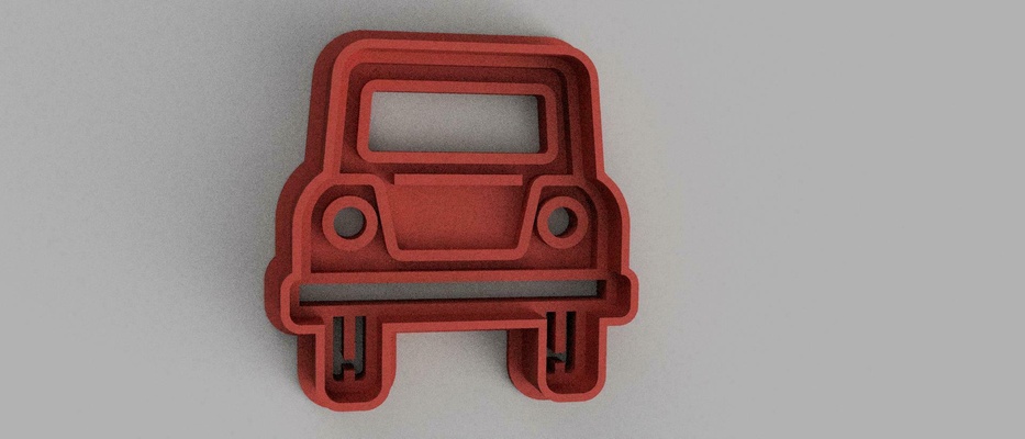 camion biscuit coupeur coupeurs biscuits 3d print model - Mito3D