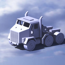 truck modified m1070 美國，卡車，拖車，車，玩具，模型，軍事，usa trailer car toy modelmilitary，m1070 3d print model - Mito3D