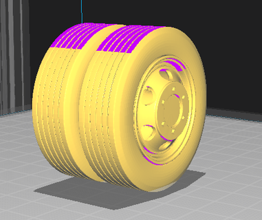 truck rear tires toys 3d print model - Mito3D