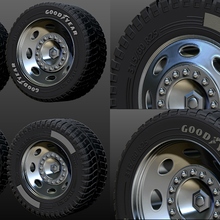 truck rim tires stl file versions goodyear michelin architecture 3d printer tyres tuning custom fdm sla 3d print model - Mito3D