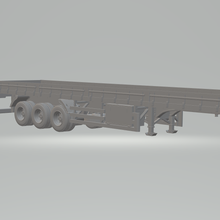 camión remolque guerra cama plana 3d print model - Mito3D