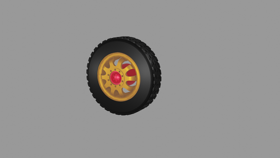 truck wheel 3d printed bus trailer - printable tyre brake hub 3d print model - Mito3D